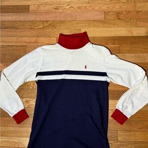 Ralph Lauren Men's Navy and White Sweater